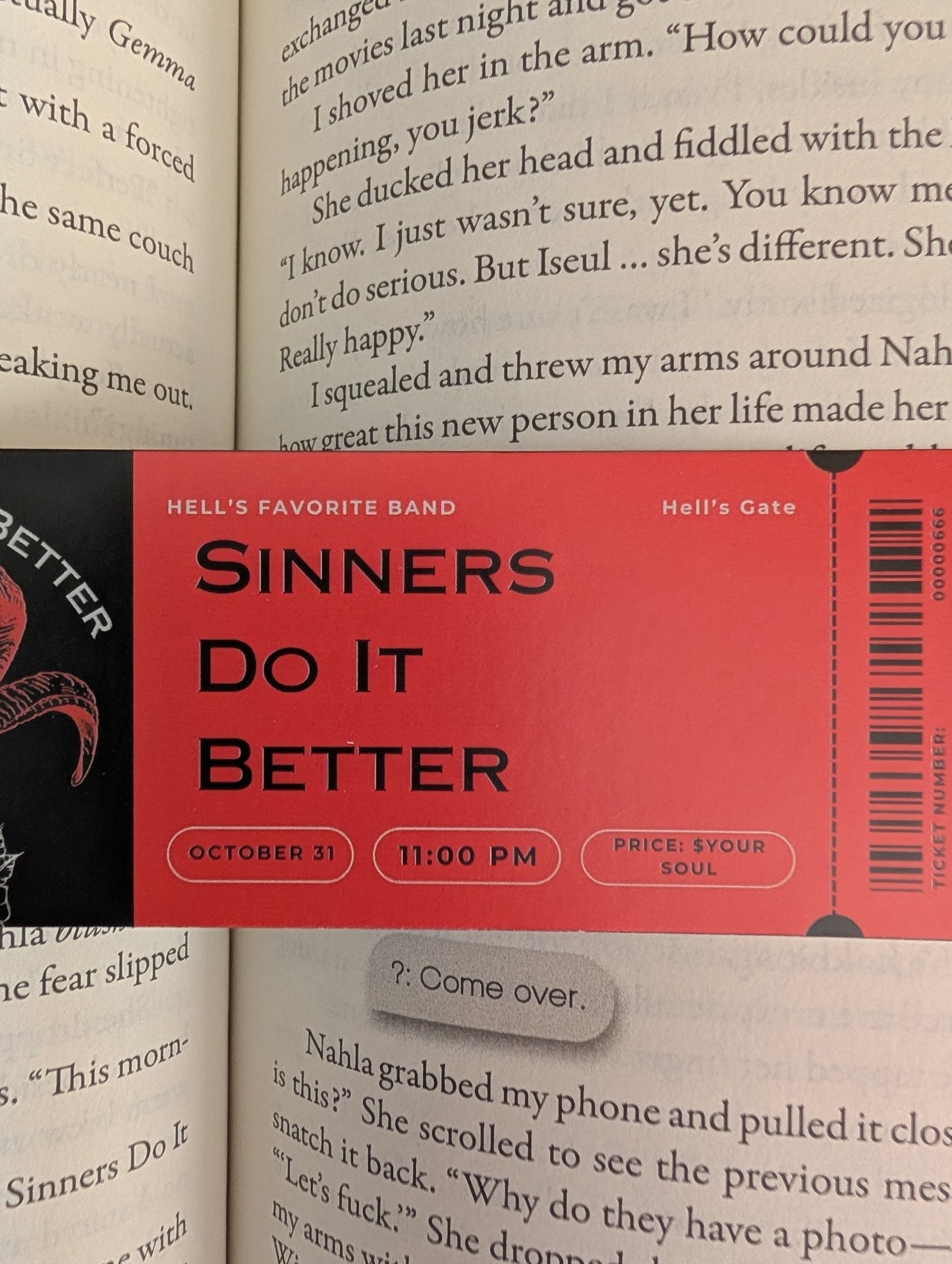 Merch (SDIB) - Bookmark - concert ticket